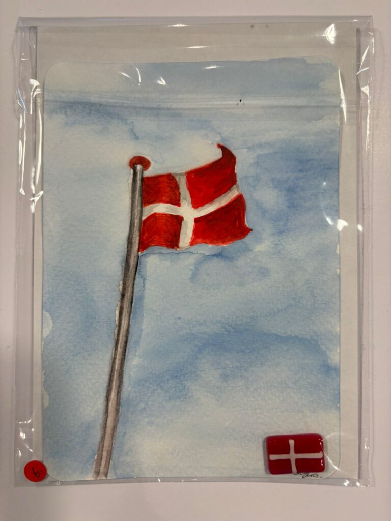 dänische flagge im wind